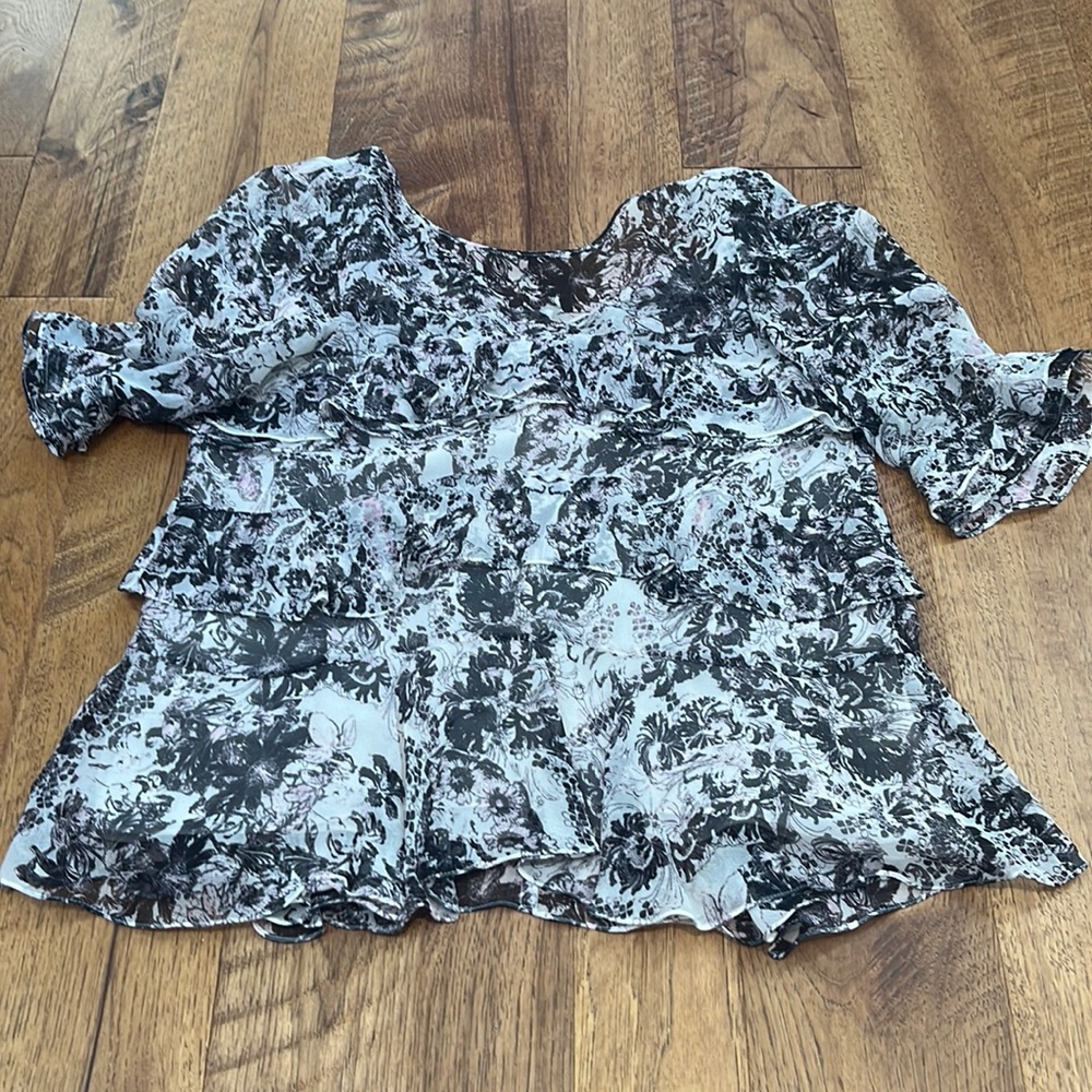 Rebecca Taylor Woman’s Silk Floral Top Size 2